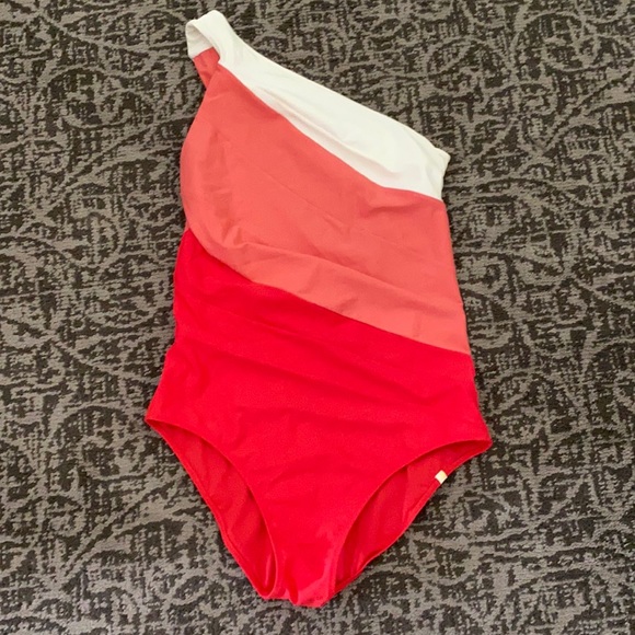 Summersalt Sidestroke Grapefruit Coral White Sand